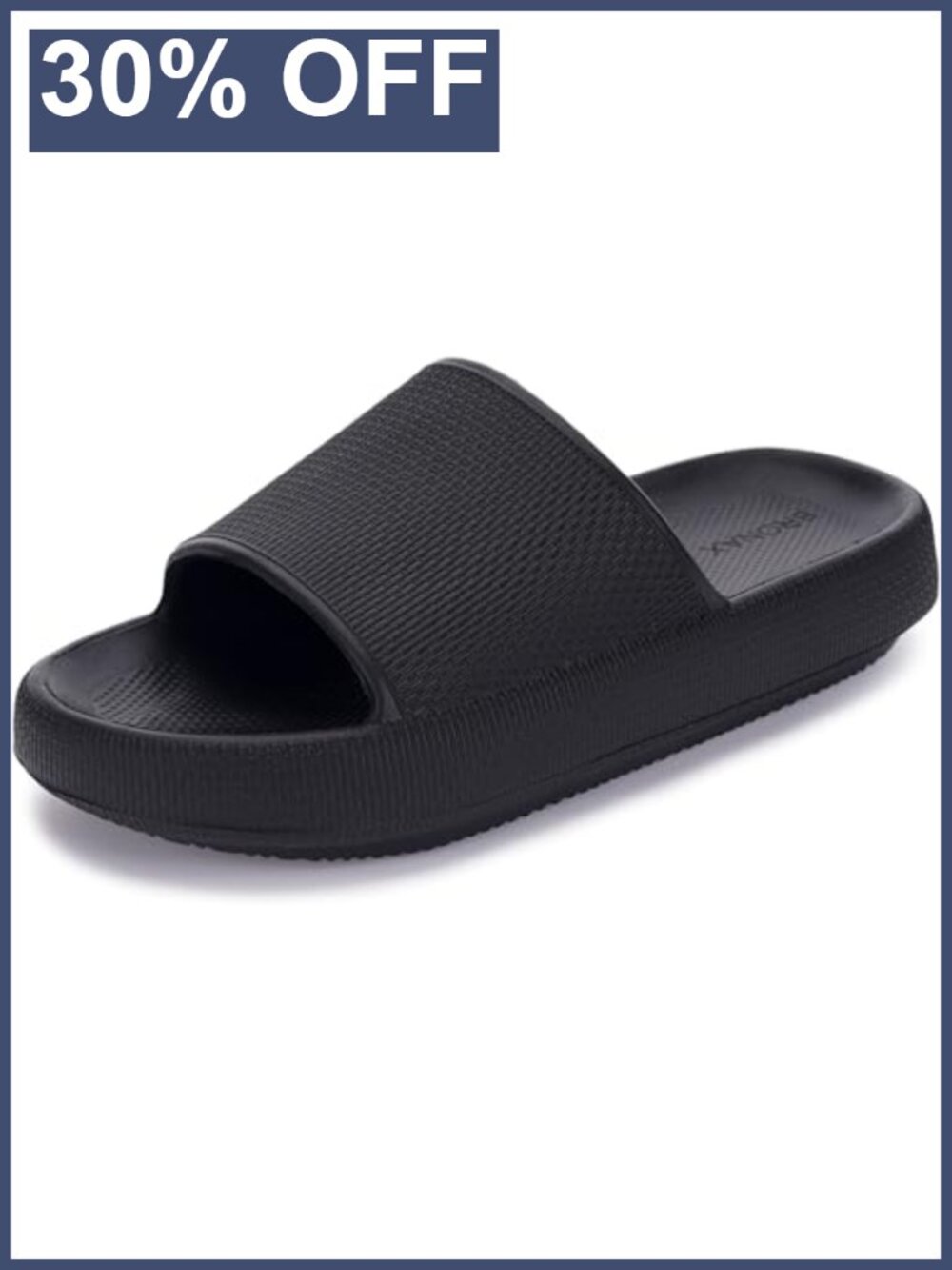 BRONAX Cushioned Thick Sole Pillow Slippers Women Men EVA Slides